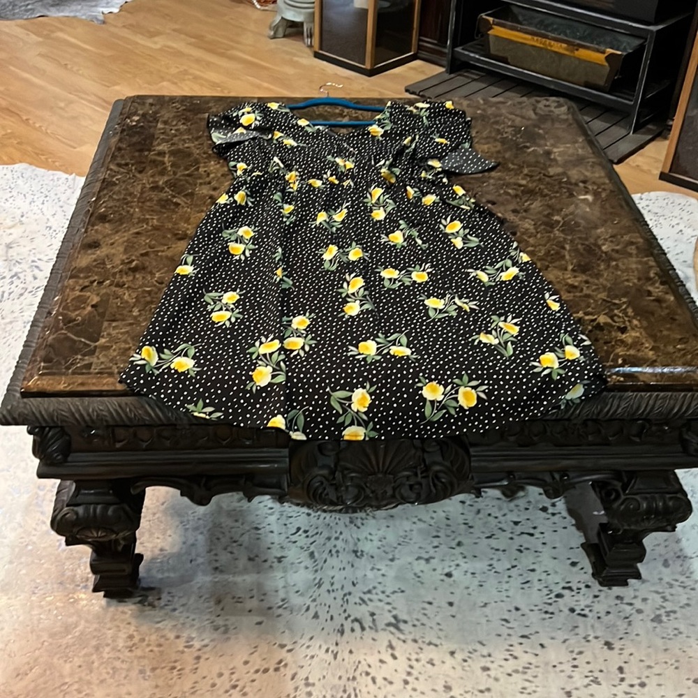 Floral Black Dress